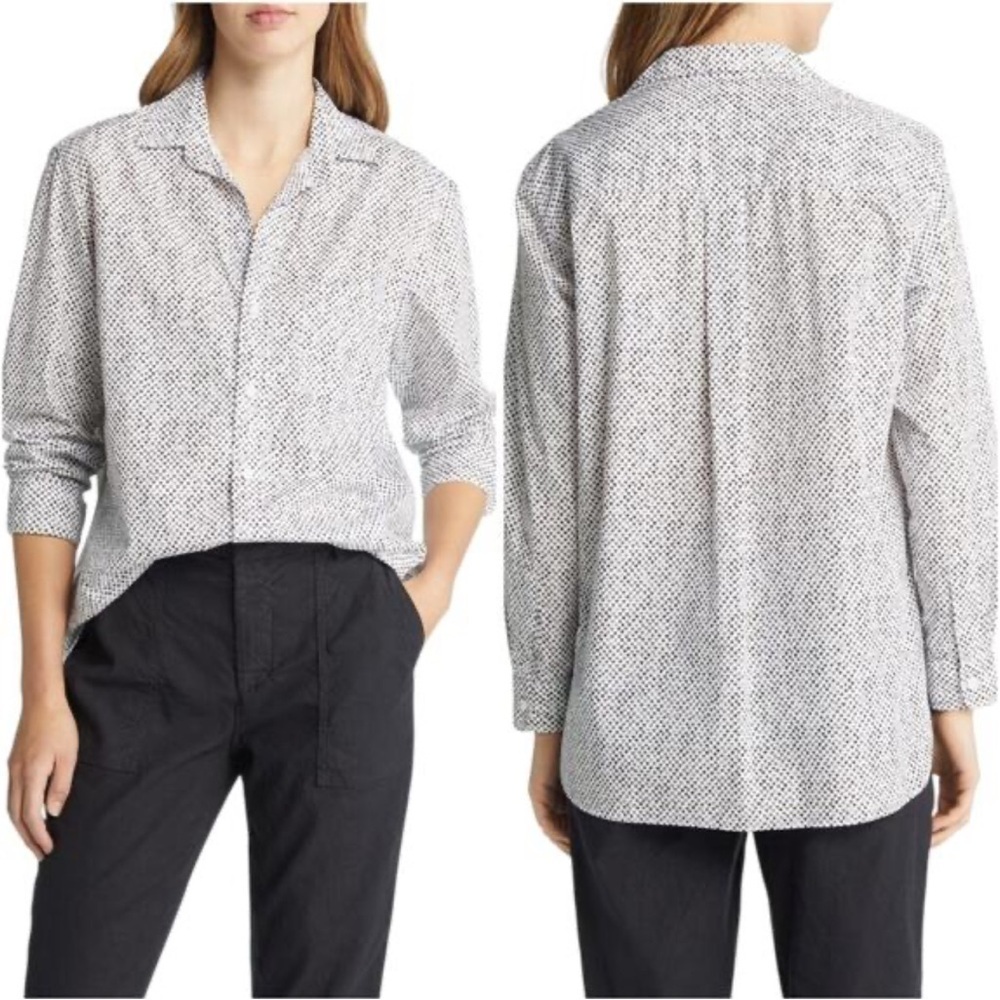 Frank & Eileen Joedy Mini Heart Button Up Shirt, size Medium